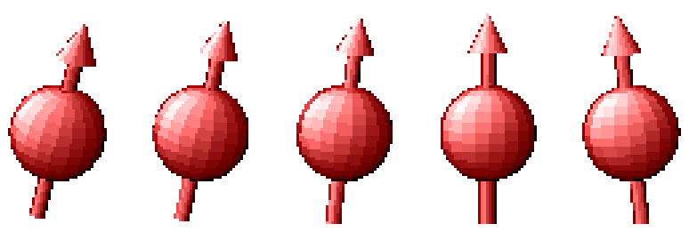 spinwaves in 1 dimension, animated